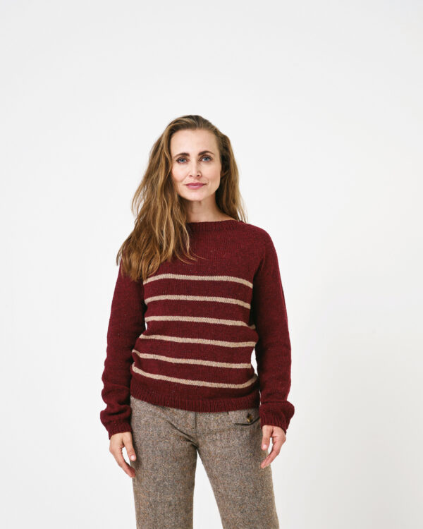 Mönster: Randig raglanjumper i Luna, 899002- Permin