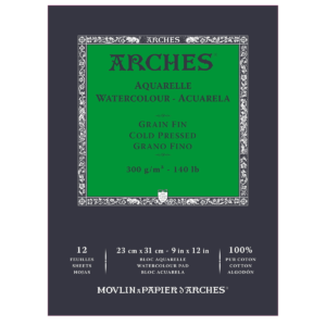 Arches akvarellpapper 300g 23 x 31 cm GF, CP 12 papper